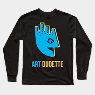 Art Dudette In Blue And Gold Long Sleeve T-Shirt